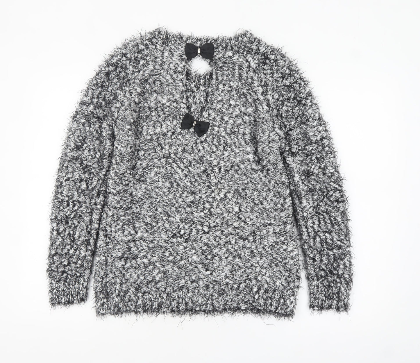 Womens UK Size S Quiz Grey Pullover Jumper