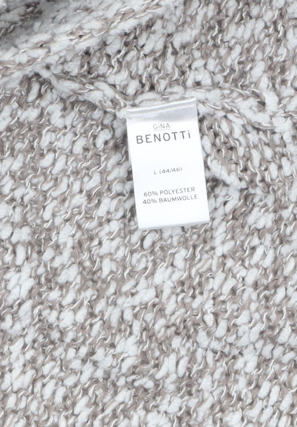 Womens UK Size 16 Gina Benotti Beige Cardigan Jumper