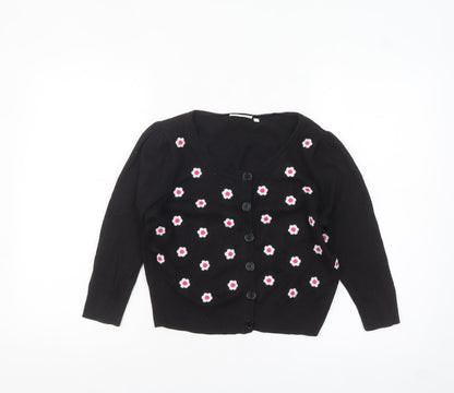 Womens UK Size 14 New Look Black Cardigan Jumper