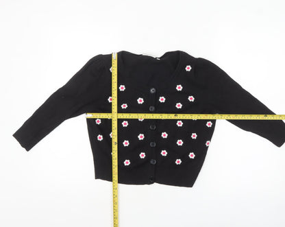 Womens UK Size 14 New Look Black Cardigan Jumper
