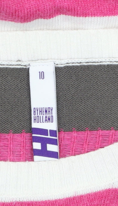 Womens UK Size 10 Henry Holland Pink Pullover Jumper