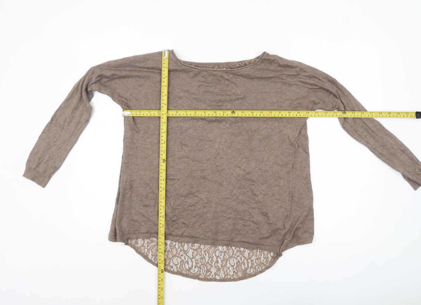 Womens UK Size S Calliope Beige Pullover Jumper