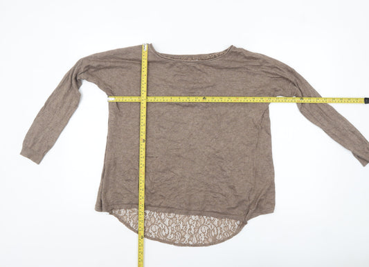 Womens UK Size S Calliope Beige Pullover Jumper