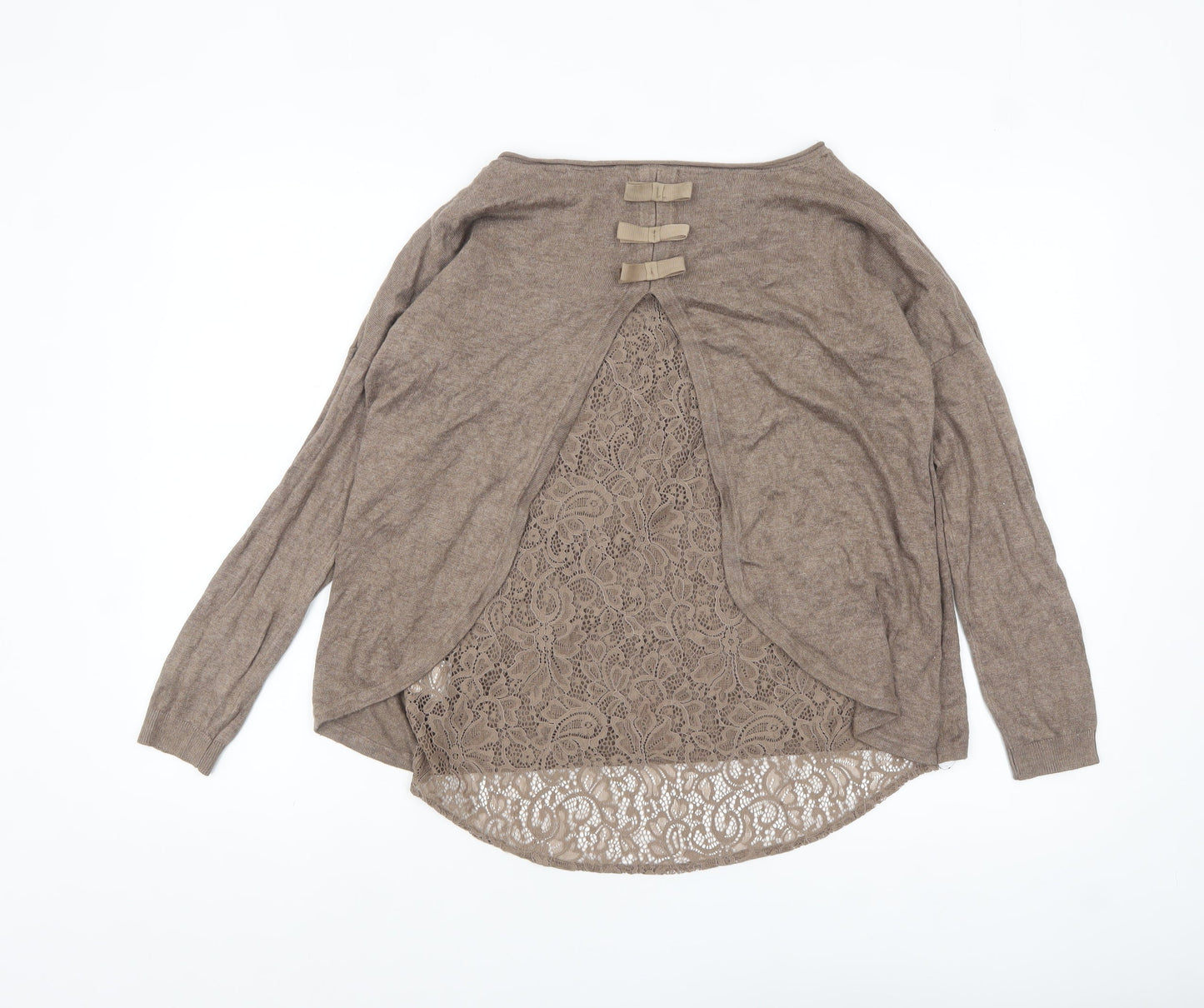 Womens UK Size S Calliope Beige Pullover Jumper