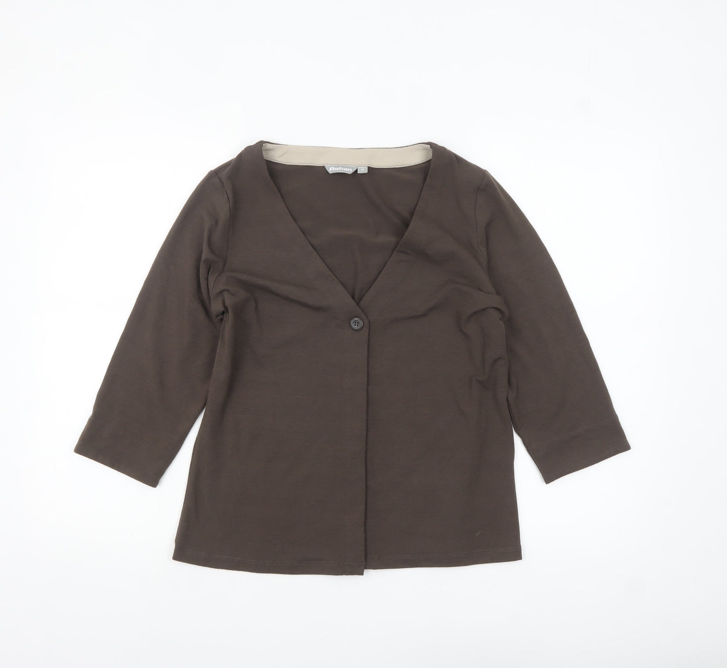 Womens UK Size 12 Rohan Brown Cardigan Blouse