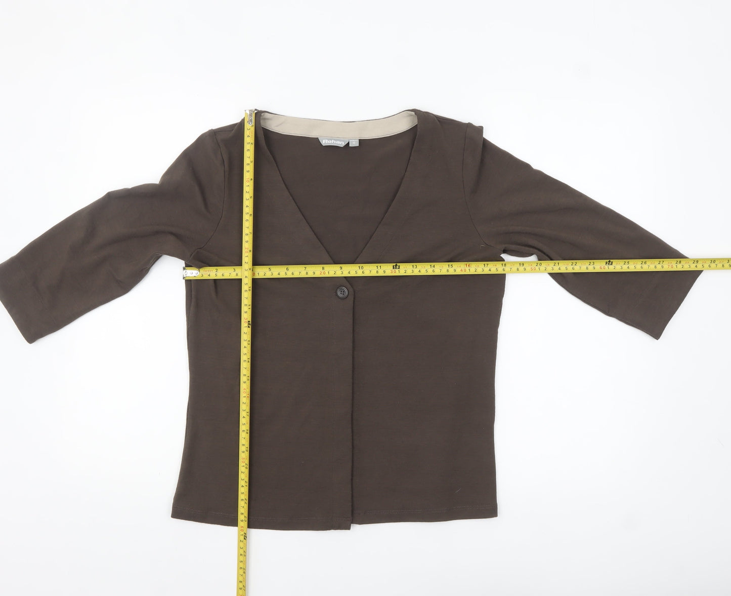 Womens UK Size 12 Rohan Brown Cardigan Blouse