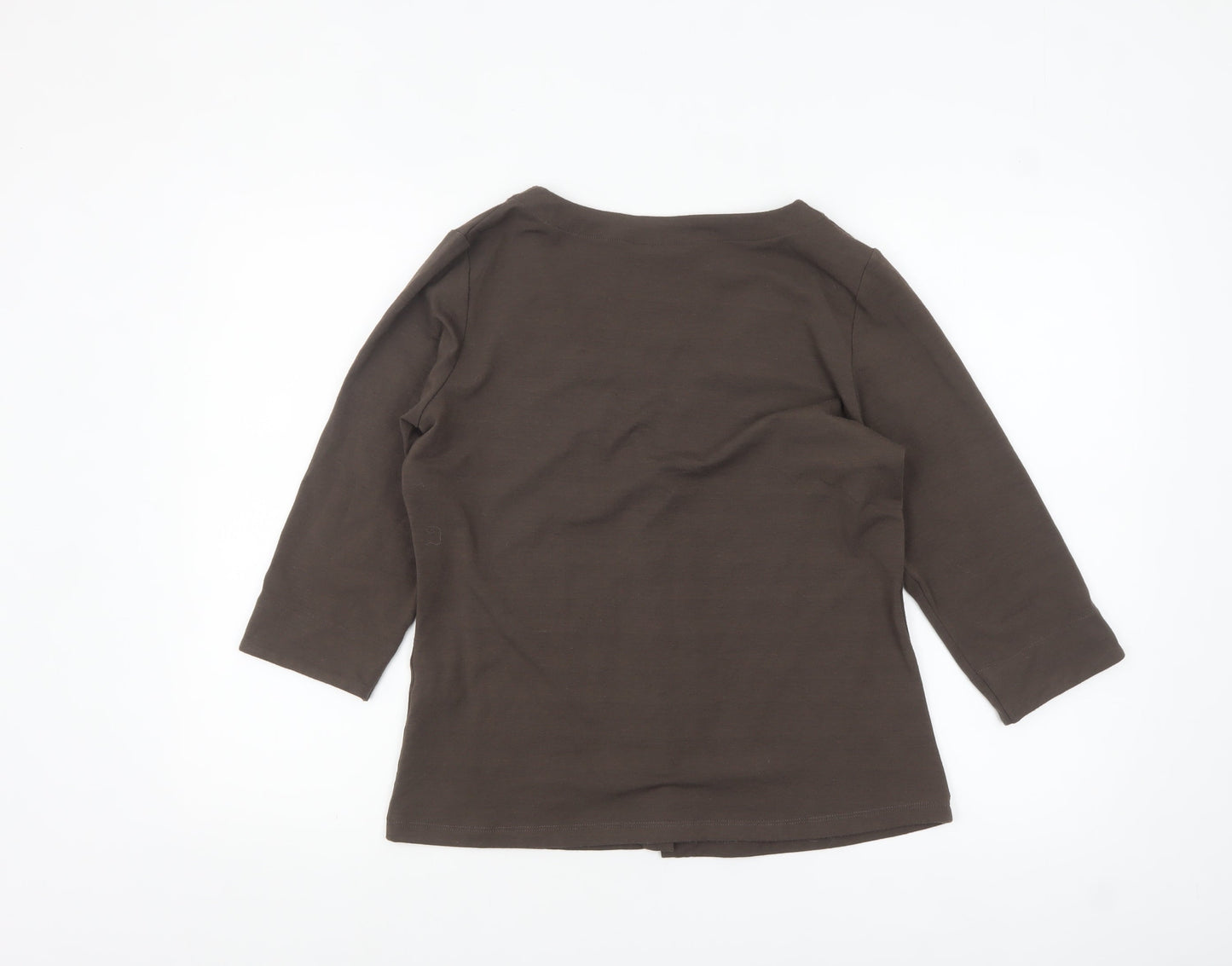 Womens UK Size 12 Rohan Brown Cardigan Blouse