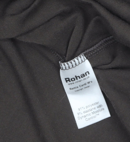 Womens UK Size 12 Rohan Brown Cardigan Blouse