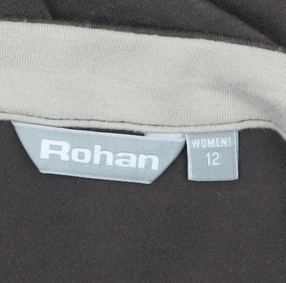 Womens UK Size 12 Rohan Brown Cardigan Blouse