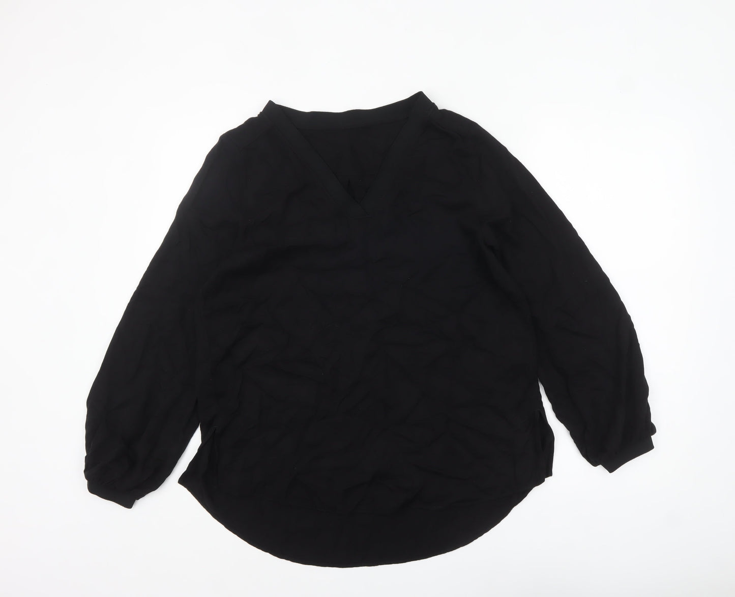 Womens UK Size 12 Marks and Spencer Black Basic Blouse