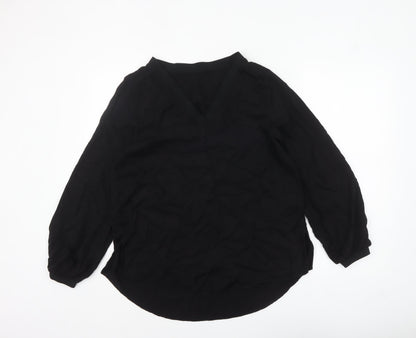 Womens UK Size 12 Marks and Spencer Black Basic Blouse