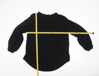 Womens UK Size 12 Marks and Spencer Black Basic Blouse