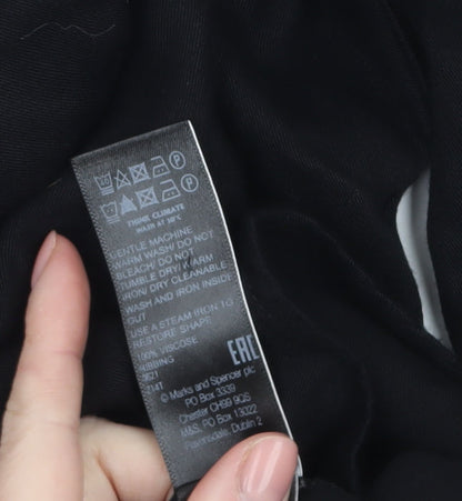 Womens UK Size 12 Marks and Spencer Black Basic Blouse