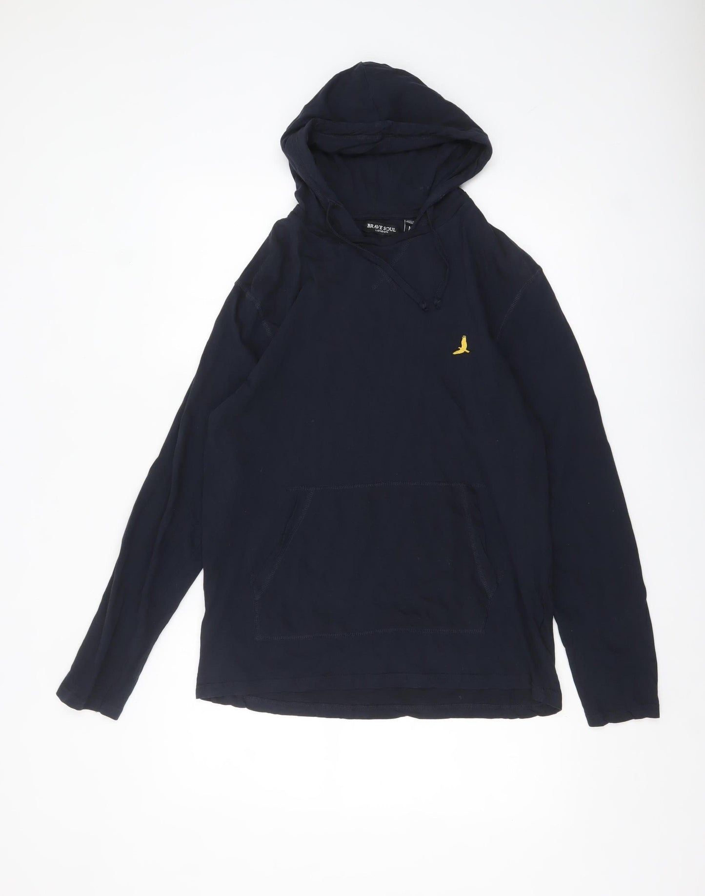 Mens UK Size M Brave Soul Blue Pullover Hoodie