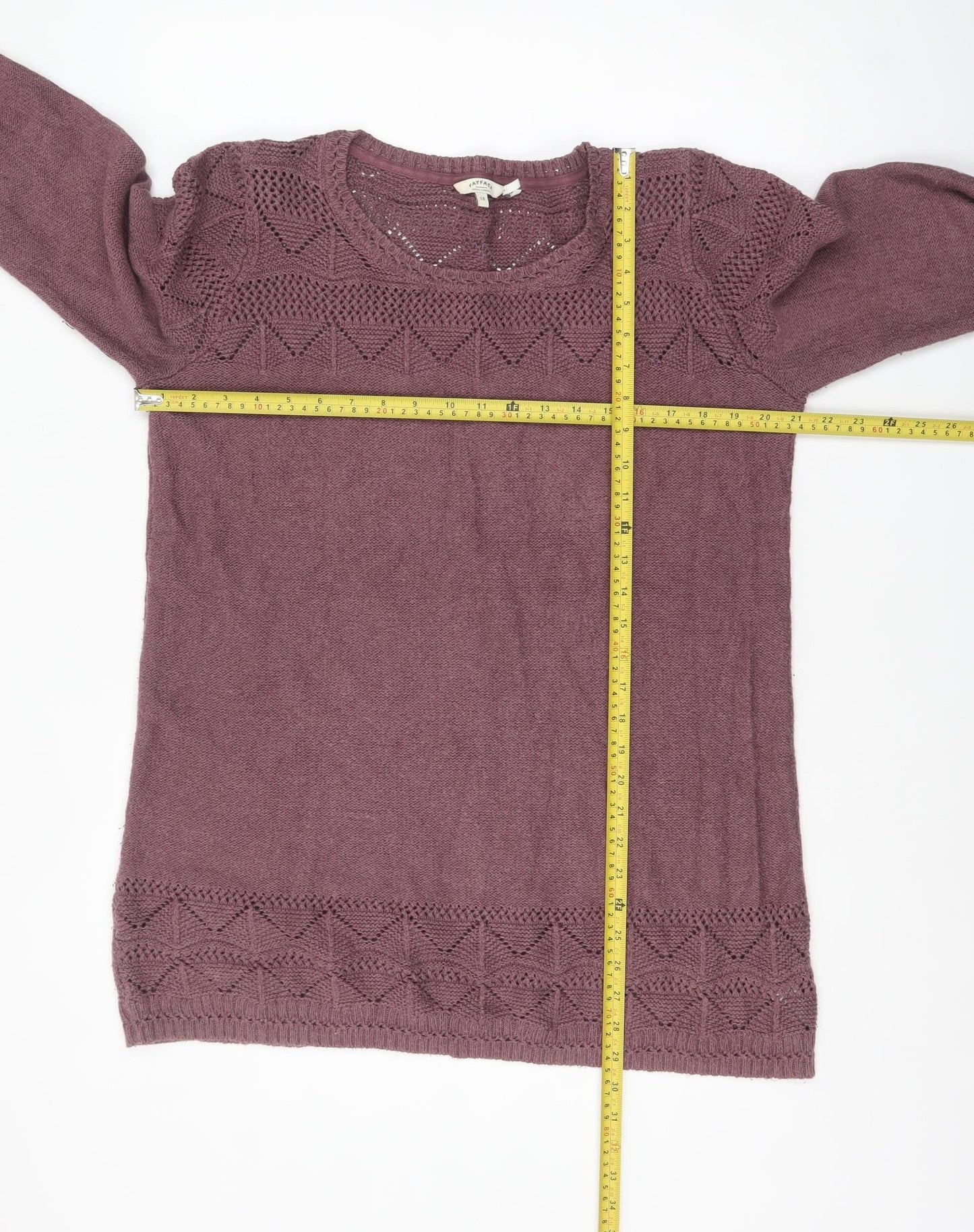 Womens UK Size 18 FatFace Purple Pullover Jumper
