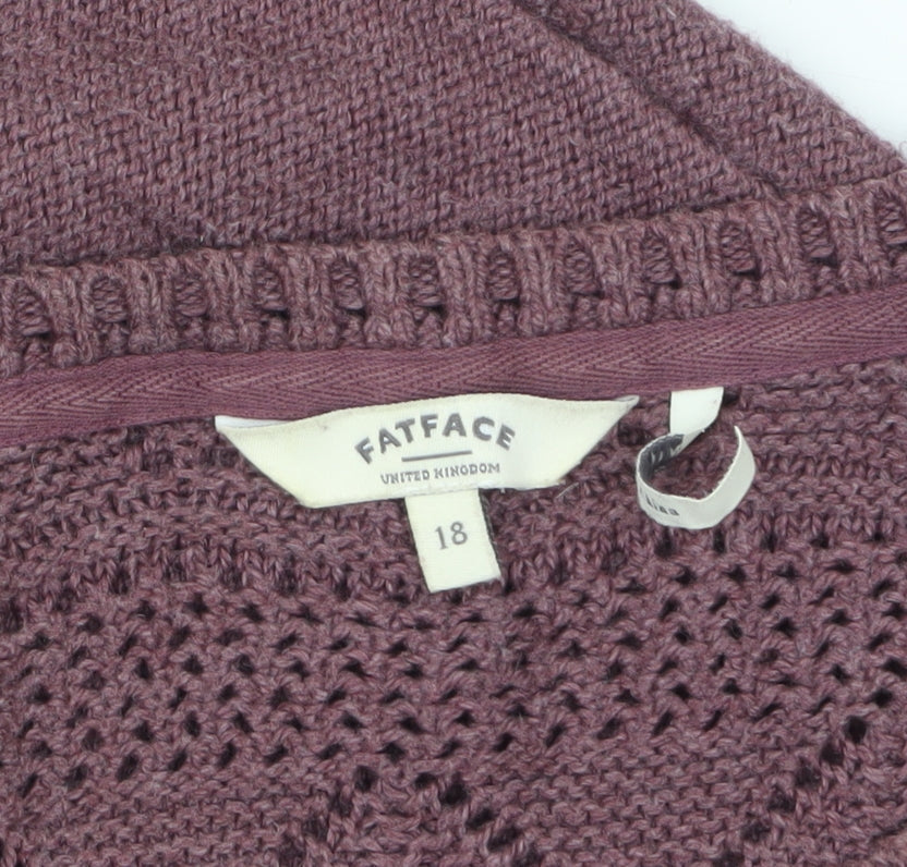 Womens UK Size 18 FatFace Purple Pullover Jumper
