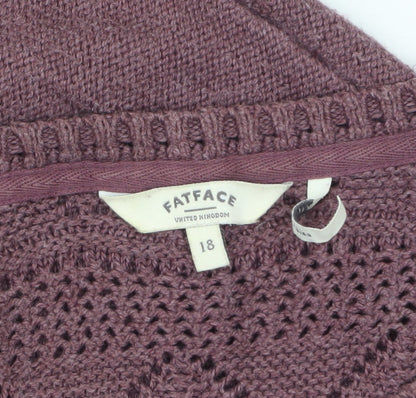 Womens UK Size 18 FatFace Purple Pullover Jumper