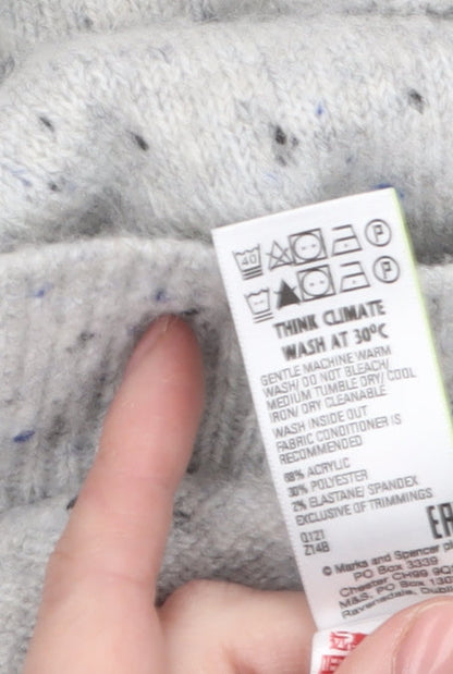 Womens UK Size S Marks and Spencer Grey Pullover Jumper
