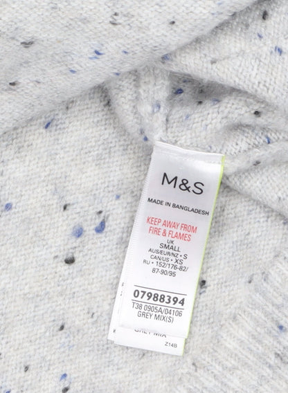 Womens UK Size S Marks and Spencer Grey Pullover Jumper