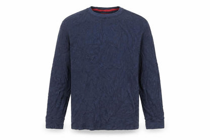Wrangler Men's Blue Long Sleeve Crew Neck Cotton Blend Top Size L