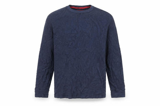 Wrangler Men's Blue Long Sleeve Crew Neck Cotton Blend Top Size L