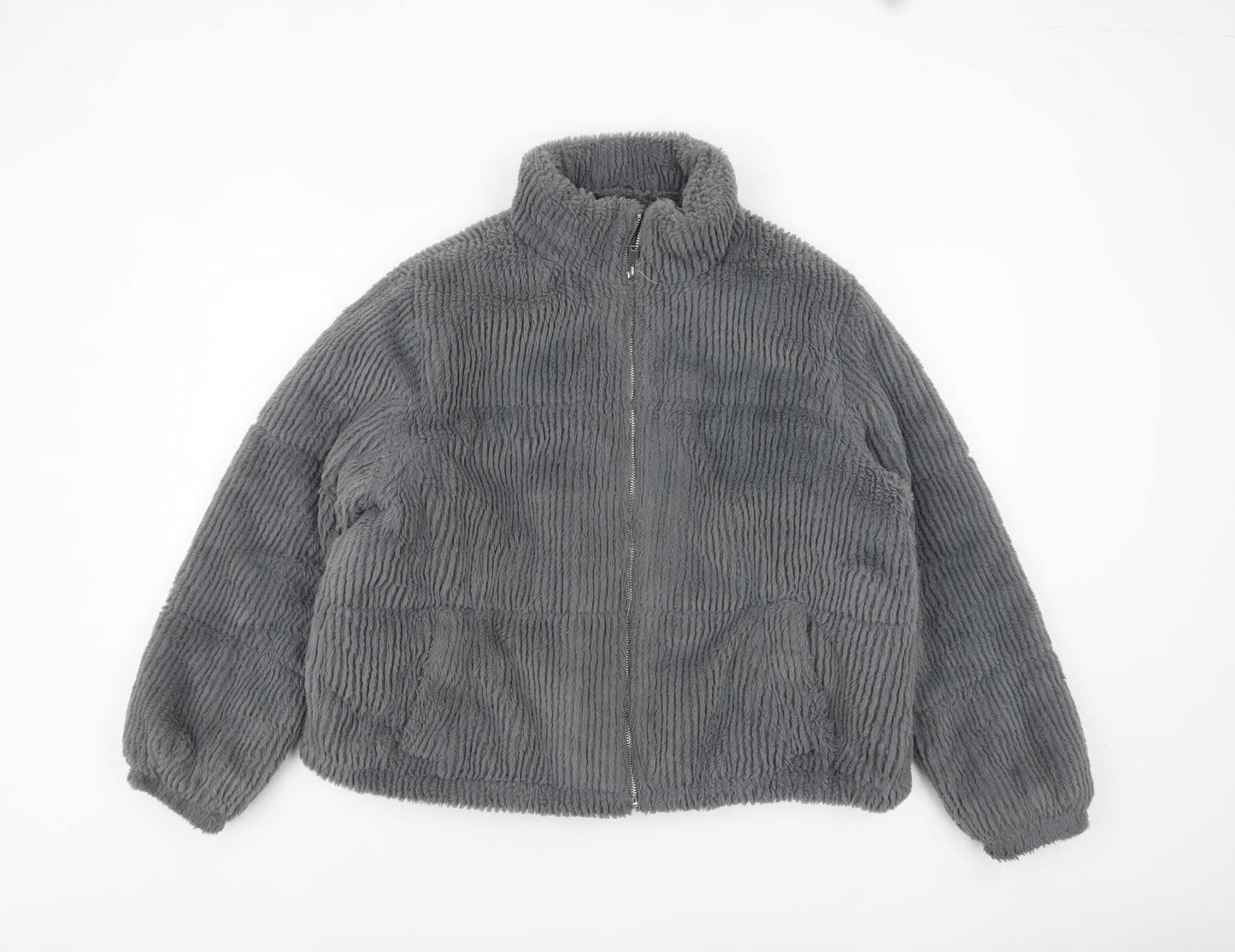 Womens UK Size 14 New Look Grey Puffer Jacket
