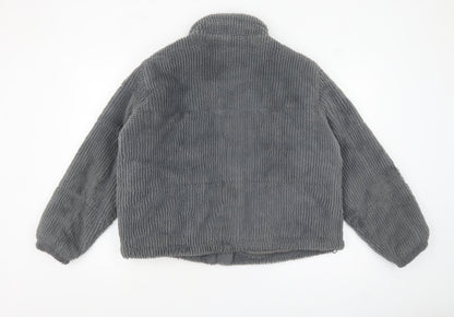 Womens UK Size 14 New Look Grey Puffer Jacket