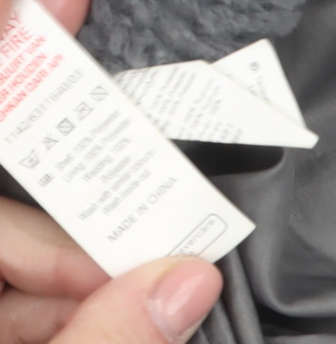 Womens UK Size 14 New Look Grey Puffer Jacket