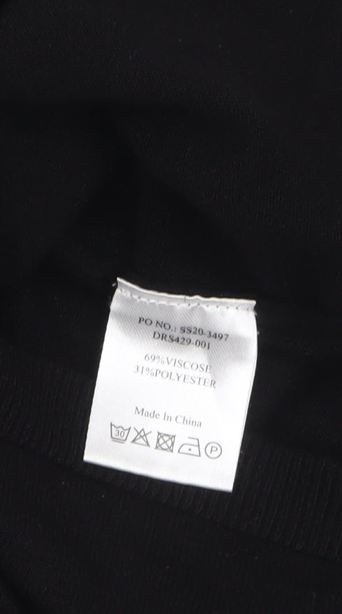 Womens UK Size 10 Hush Black Tunic Jumper