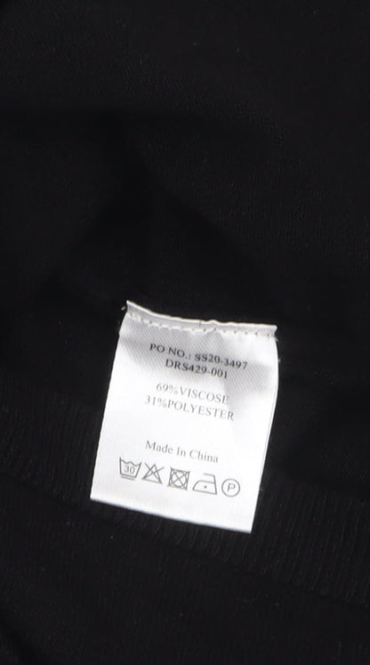 Womens UK Size 10 Hush Black Tunic Jumper