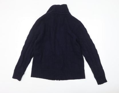 Mens UK Size L H&M Blue Full Zip Jumper