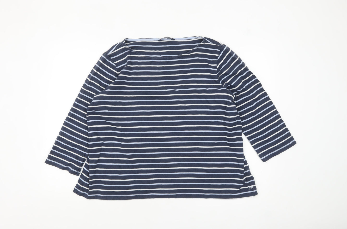 Womens UK Size 18 Crew Clothing Company Blue Basic T-Shirt