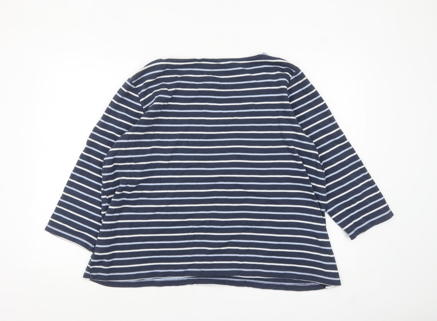 Womens UK Size 18 Crew Clothing Company Blue Basic T-Shirt
