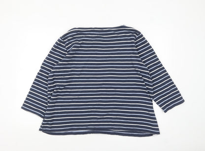 Womens UK Size 18 Crew Clothing Company Blue Basic T-Shirt