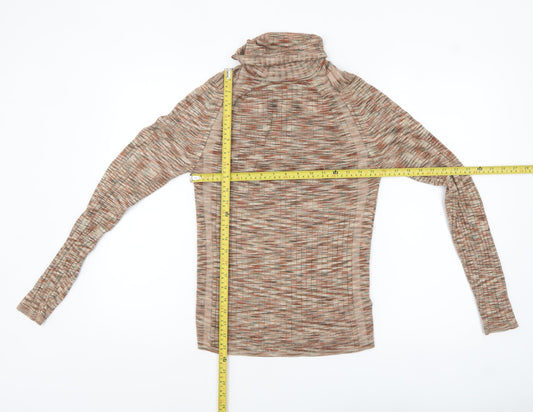 Next Womens Multicoloured Roll Neck Slim Fit Knit Jumper Size S