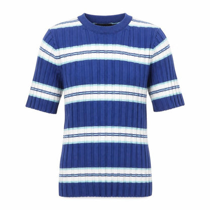 ASOS Design Women's Blue Striped Knit T-Shirt Size 4