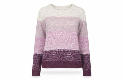 FatFace Women's Beige Purple Ombre Knit Jumper Size 10 Regular