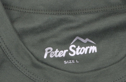 Peter Storm Men’s Green Long Sleeve Polyester Top Size L