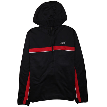 Mens UK Size XL Reebok Black 1/2 Zip Hoodie