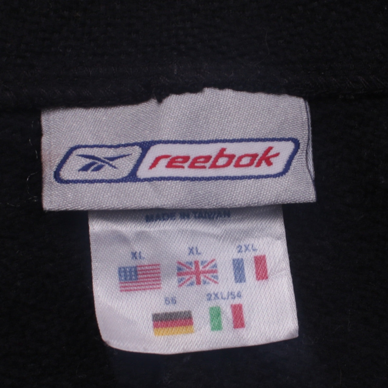 Mens UK Size XL Reebok Black 1/2 Zip Hoodie