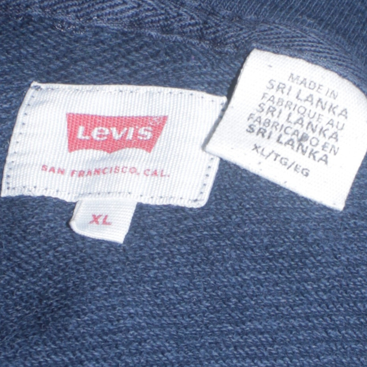 Mens UK Size XL Levi's Blue Pullover Hoodie