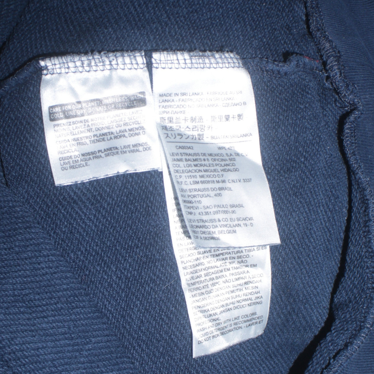 Mens UK Size XL Levi's Blue Pullover Hoodie