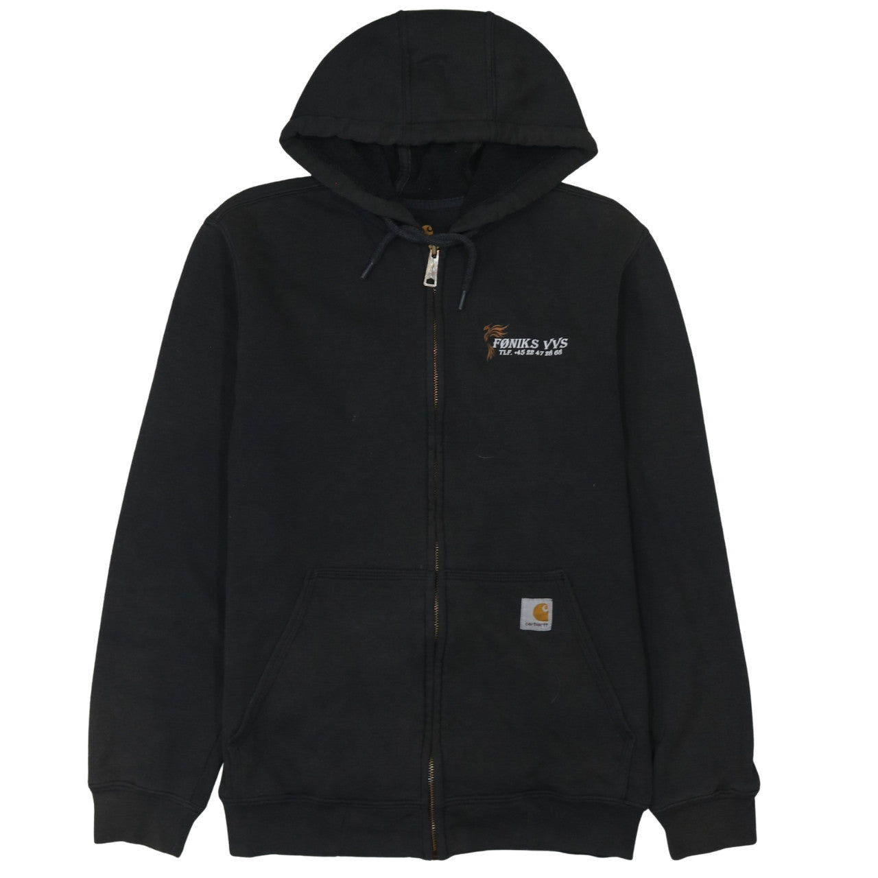 Mens UK Size S Carhartt Black Full Zip Hoodie