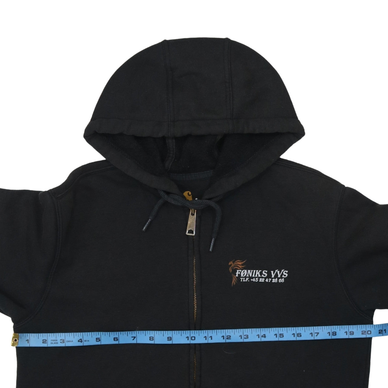 Mens UK Size S Carhartt Black Full Zip Hoodie