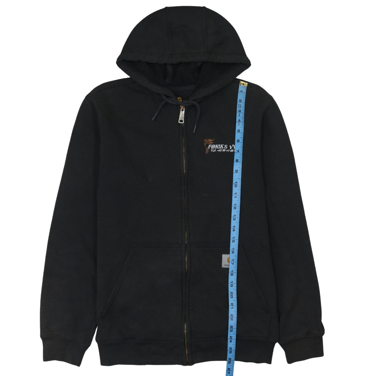 Mens UK Size S Carhartt Black Full Zip Hoodie