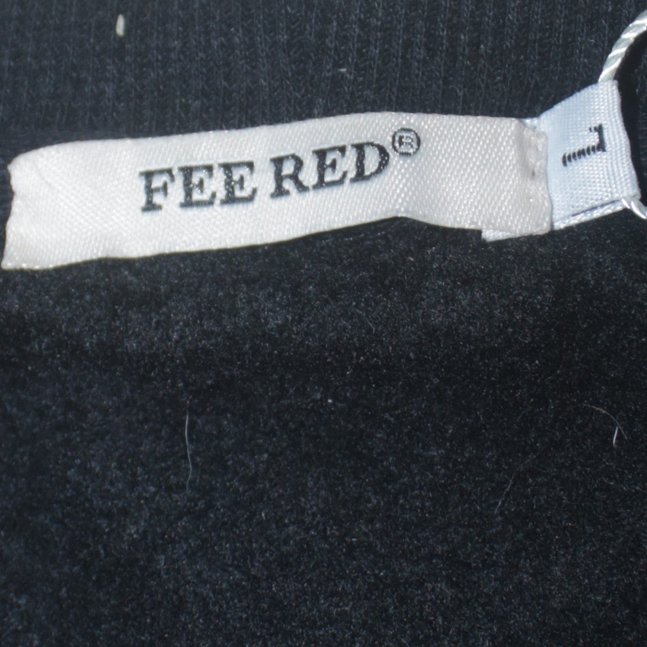 Womens UK Size L FEE RED Black Pullover Sweatshirt