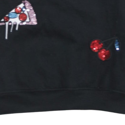 Womens UK Size L FEE RED Black Pullover Sweatshirt