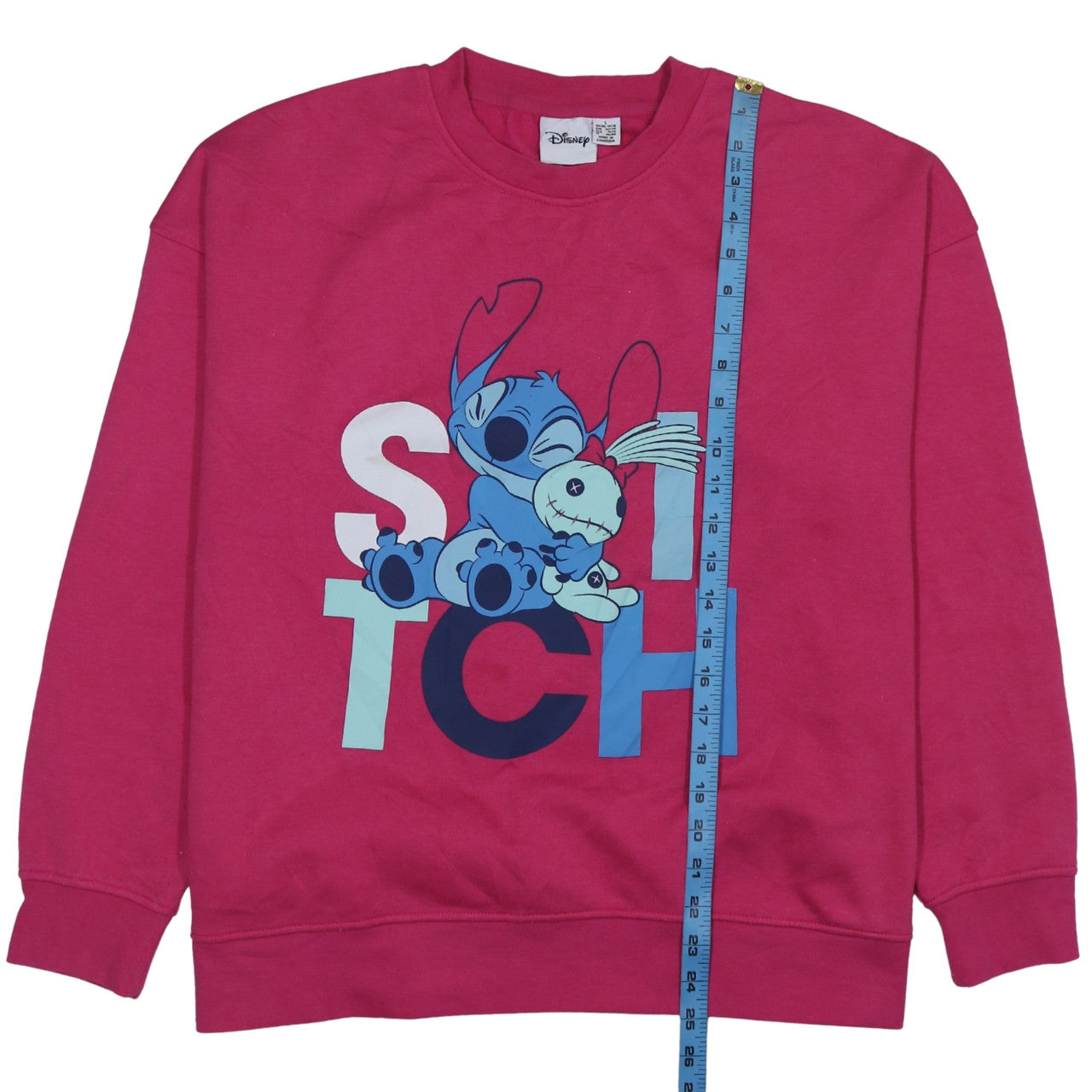 Womens UK Size L Disney Pink Pullover Sweatshirt