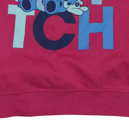 Womens UK Size L Disney Pink Pullover Sweatshirt