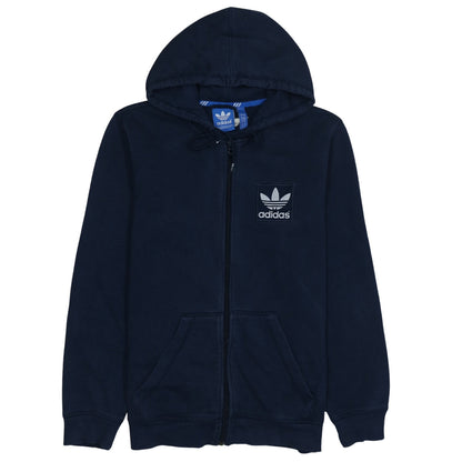 Mens UK Size S adidas Blue Full Zip Hoodie
